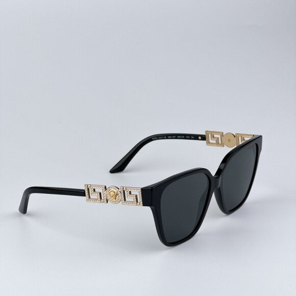 Versace VE4471B GB1/87 BRAND NEW Sunglasses Black Dark Grey Square Women main image 6